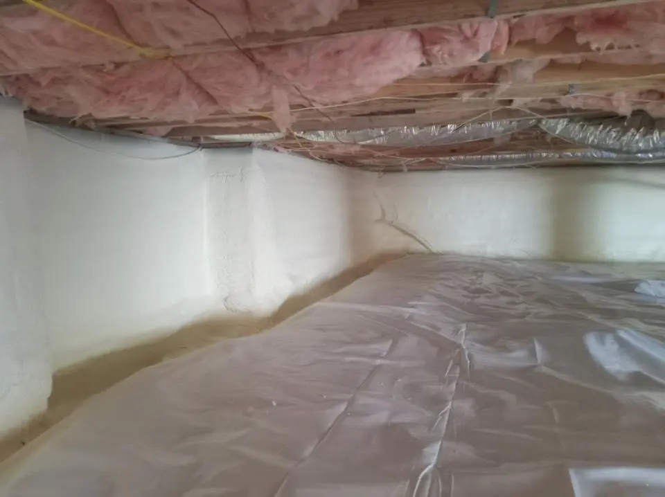 Crawl space encapsulation with closed-cell spray foam for Spray Foam Roofing in Ira